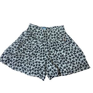 High Waist Black and White Patterned Shorts